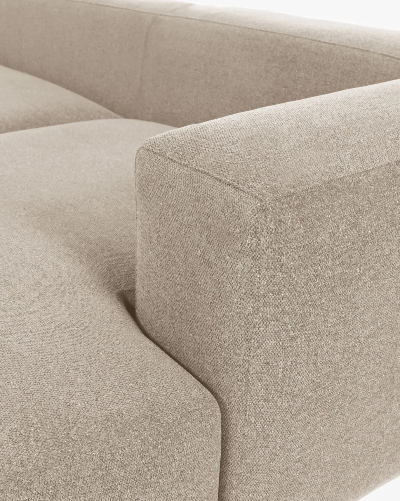 Kave Home 2-zitsbank Blok Beige Ecru Chaise Longue Rechts 240cm