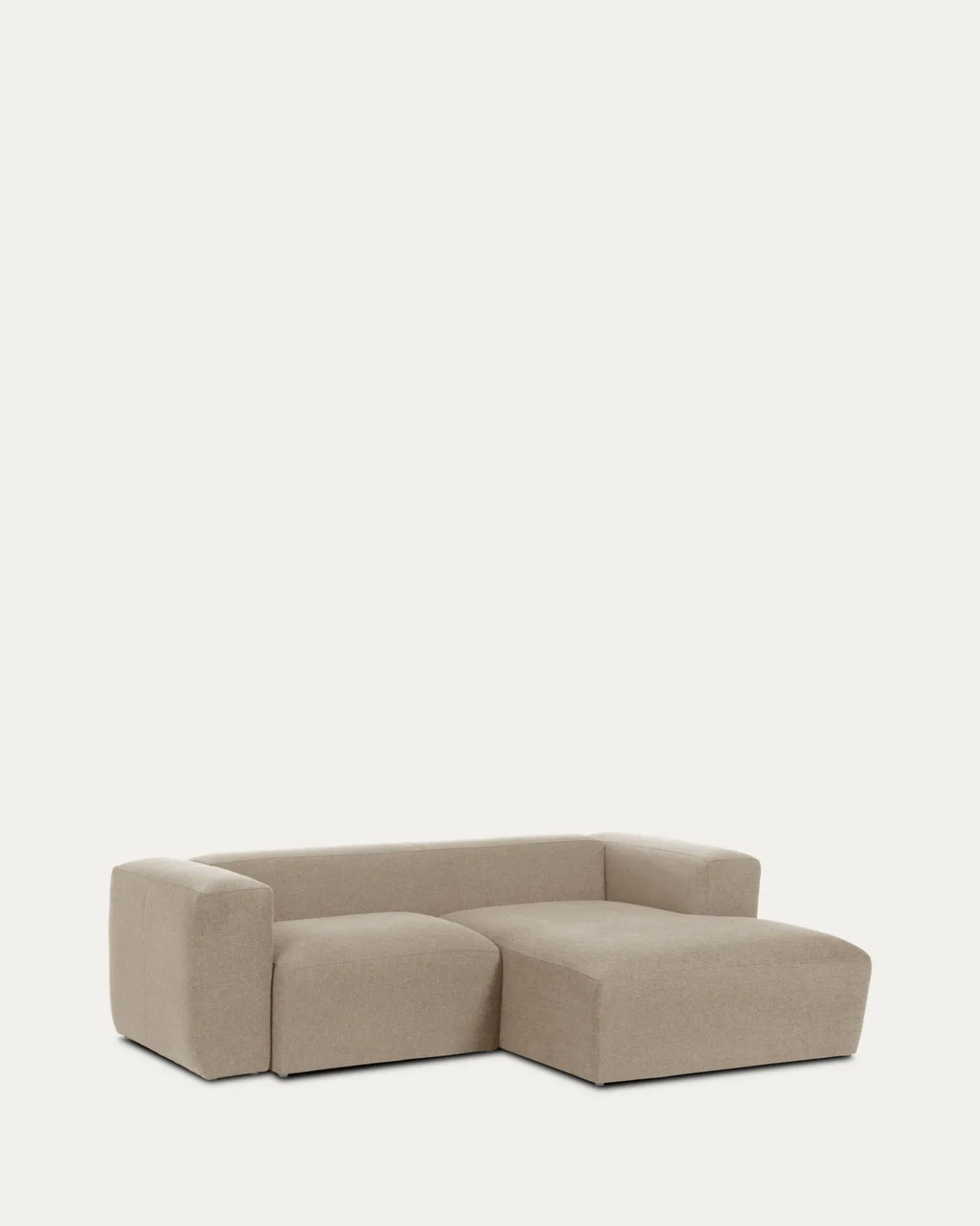 Kave Home 2-zitsbank Blok Beige Ecru Chaise Longue Rechts 240cm