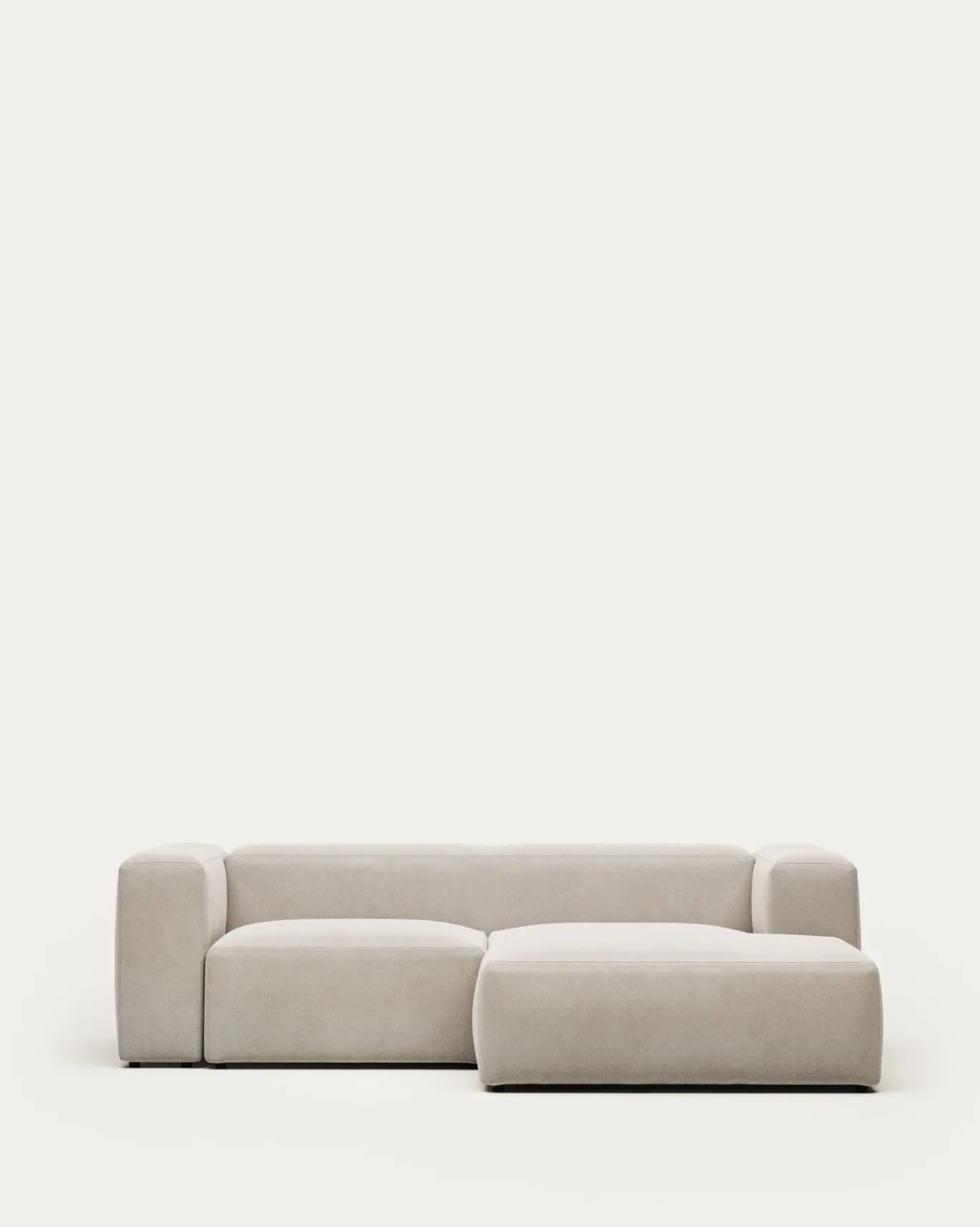 Kave Home 2-zitsbank Blok Beige Ecru Chaise Longue Rechts 240cm