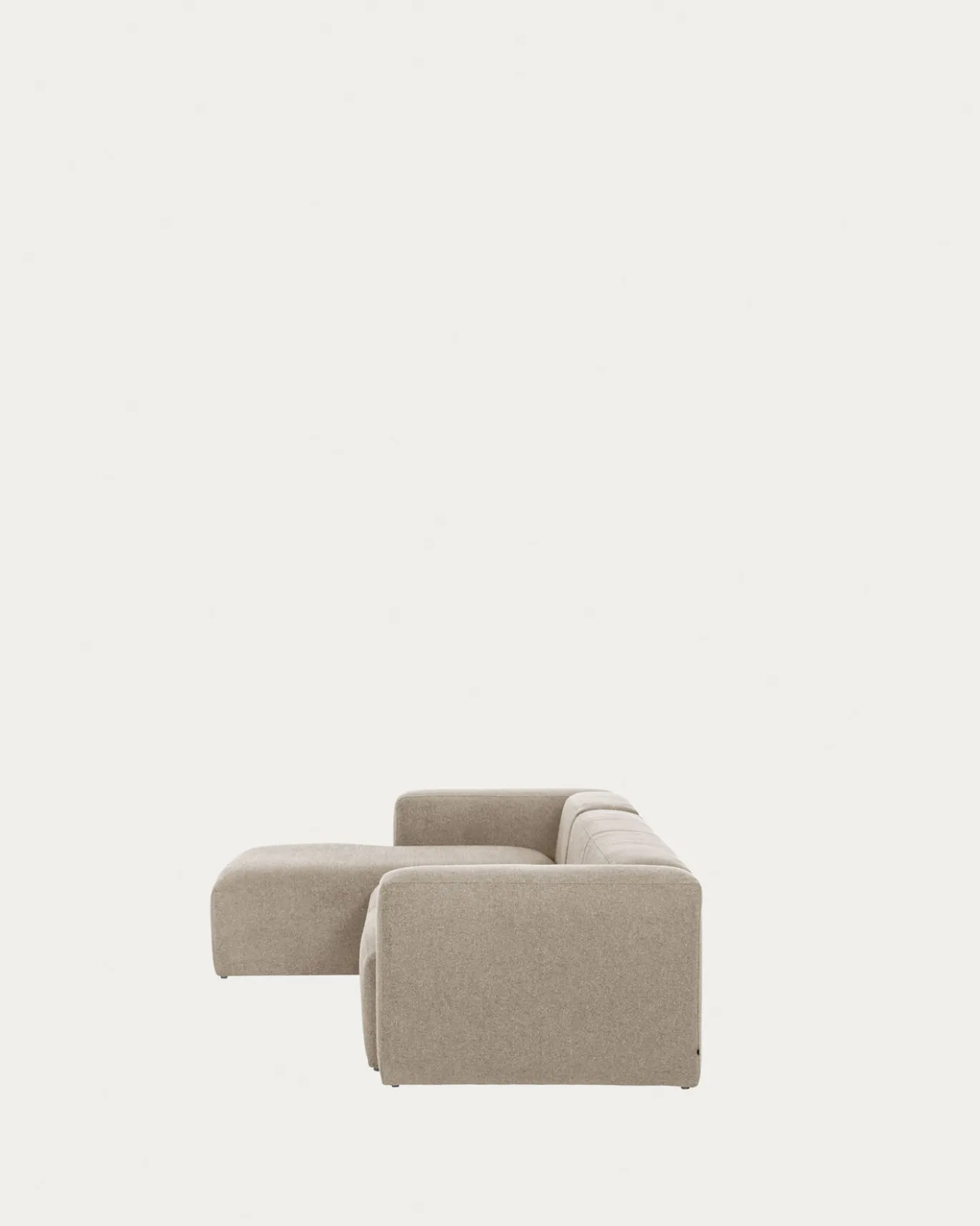 Kave Home 3-zitsbank Blok Beige Ecru Chaise Longue Links 300cm