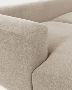 Kave Home 3-zitsbank Blok Beige Ecru Chaise Longue Links 300cm