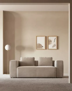Kave Home 2-zitsbank Blok Beige Ecru 210cm