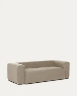 Kave Home 2-zitsbank Blok Beige Ecru 210cm