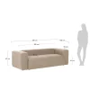 Kave Home 3-zitsbank Blok Beige Ecru 240cm