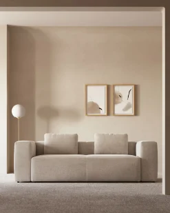 Kave Home 3-zitsbank Blok Beige Ecru 240cm