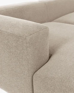 Kave Home 4-zitsbank Blok Beige Ecru Chaise Longue Links 330cm