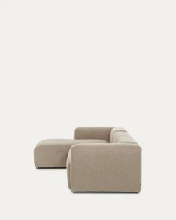 Kave Home 4-zitsbank Blok Beige Ecru Chaise Longue Links 330cm