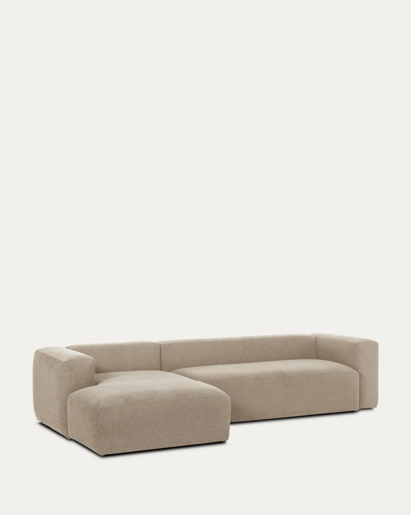 Kave Home 4-zitsbank Blok Beige Ecru Chaise Longue Links 330cm