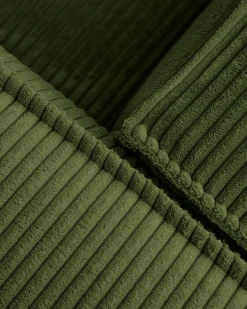 Kave Home 3-zitsbank Blok Groen Ribstof 240cm