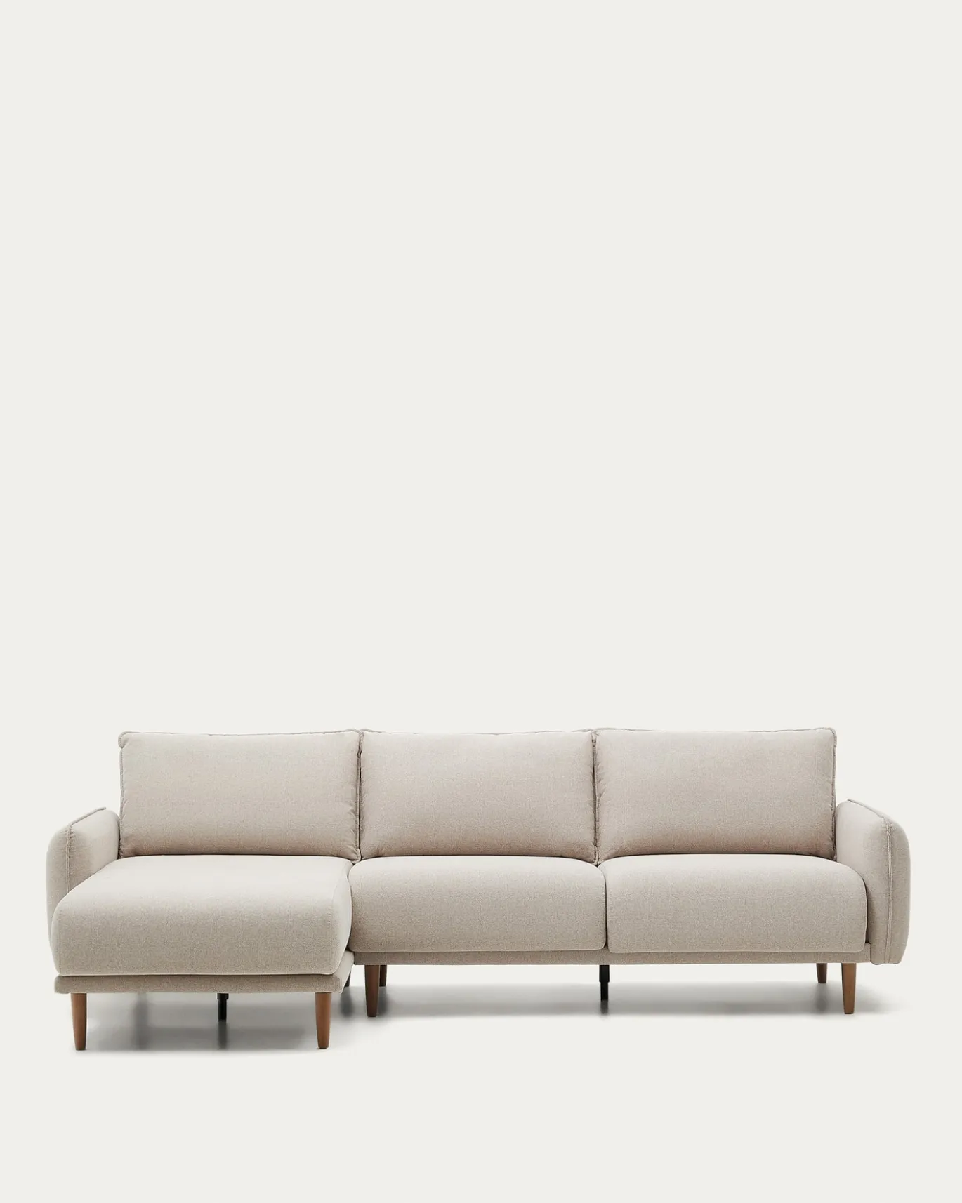 Kave Home 3-zitsbank Carlota Chaise Longue Rechts/links Beige 262cm