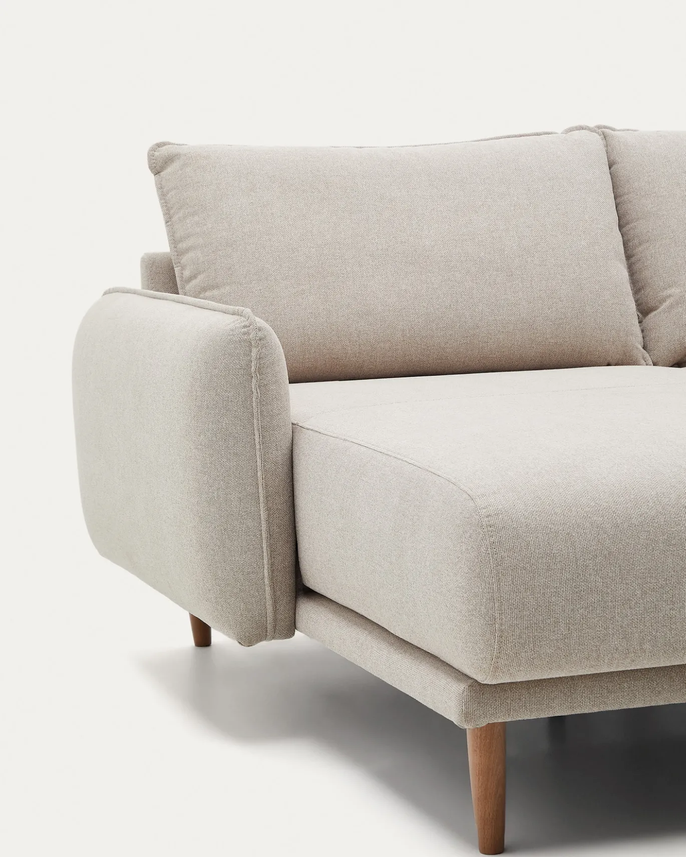 Kave Home 3-zitsbank Carlota Chaise Longue Rechts/links Beige 262cm
