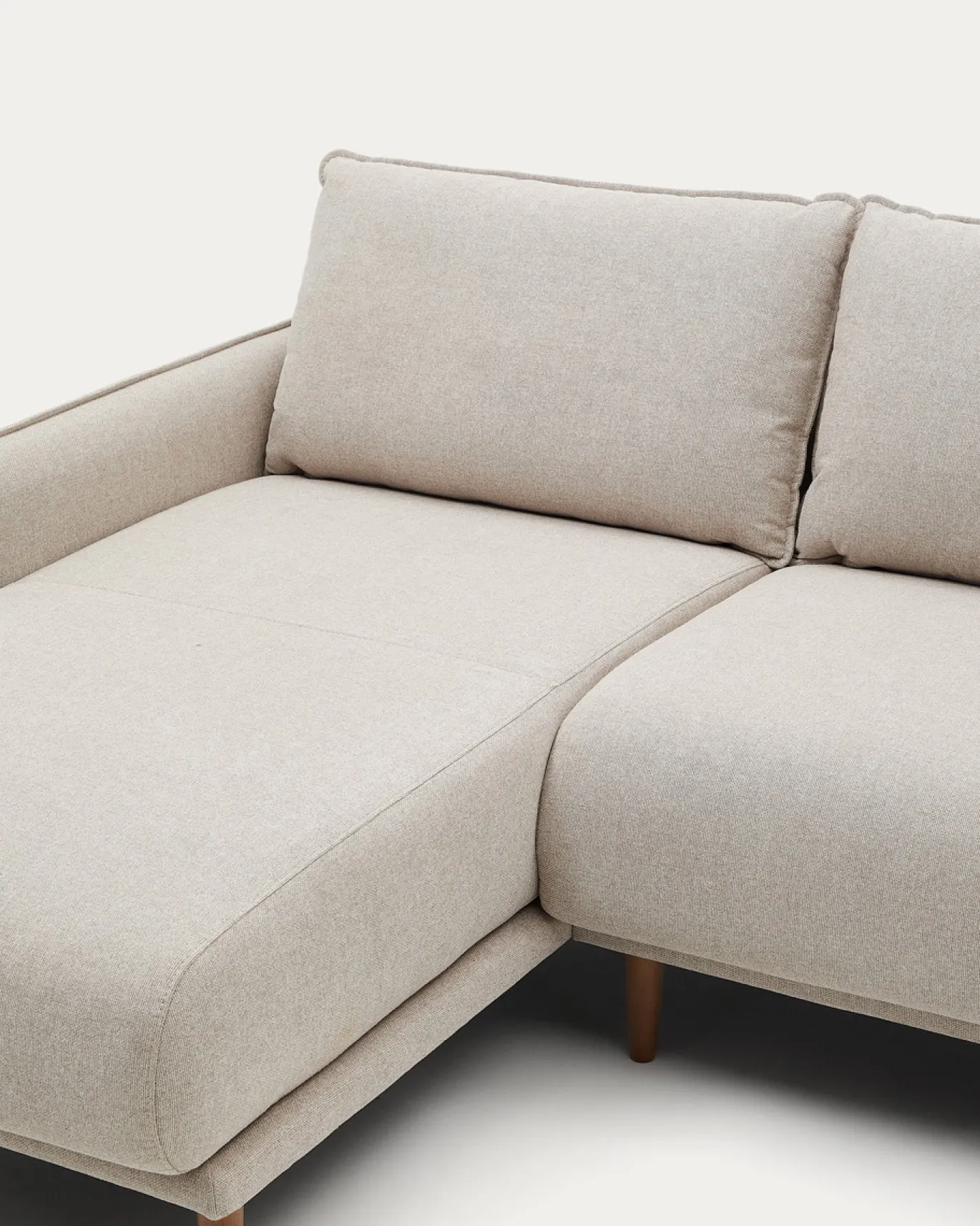 Kave Home 3-zitsbank Carlota Chaise Longue Rechts/links Beige 262cm