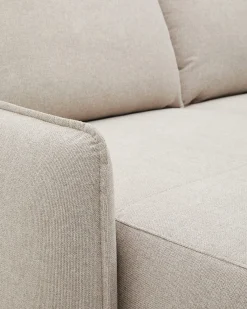 Kave Home 3-zitsbank Carlota Chaise Longue Rechts/links Beige 262cm