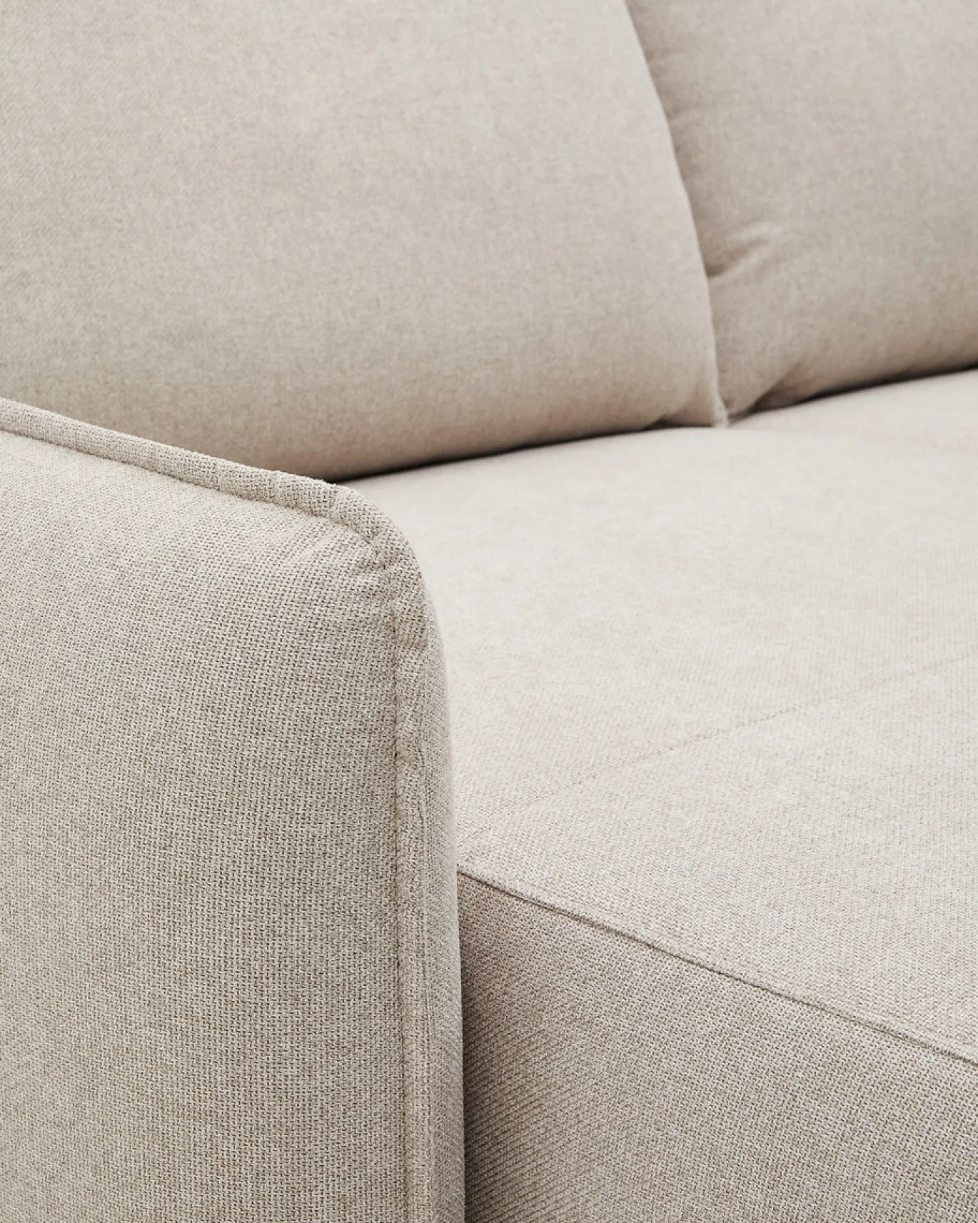 Kave Home 3-zitsbank Carlota Chaise Longue Rechts/links Beige 262cm