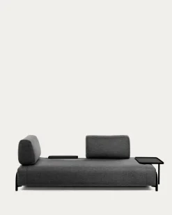 Kave Home 3-zitsbank Compo Donkergrijs Klein Dienblad 232cm