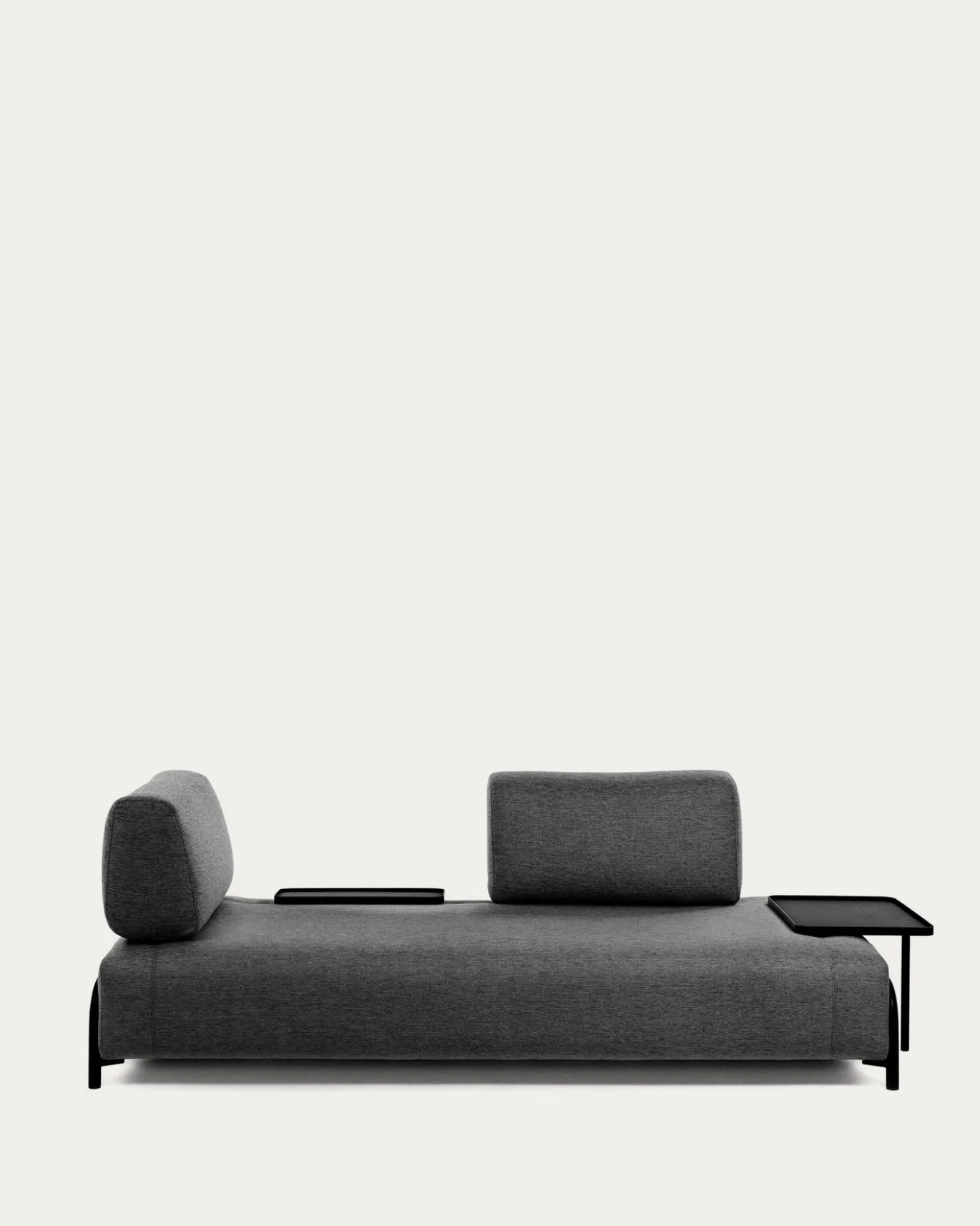 Kave Home 3-zitsbank Compo Donkergrijs Klein Dienblad 232cm