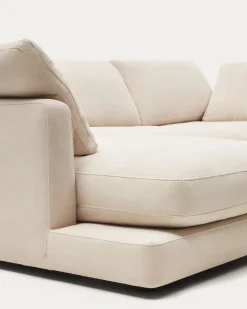 Kave Home 4-zitsbank Gala Chaise Longue Links Beige 300cm
