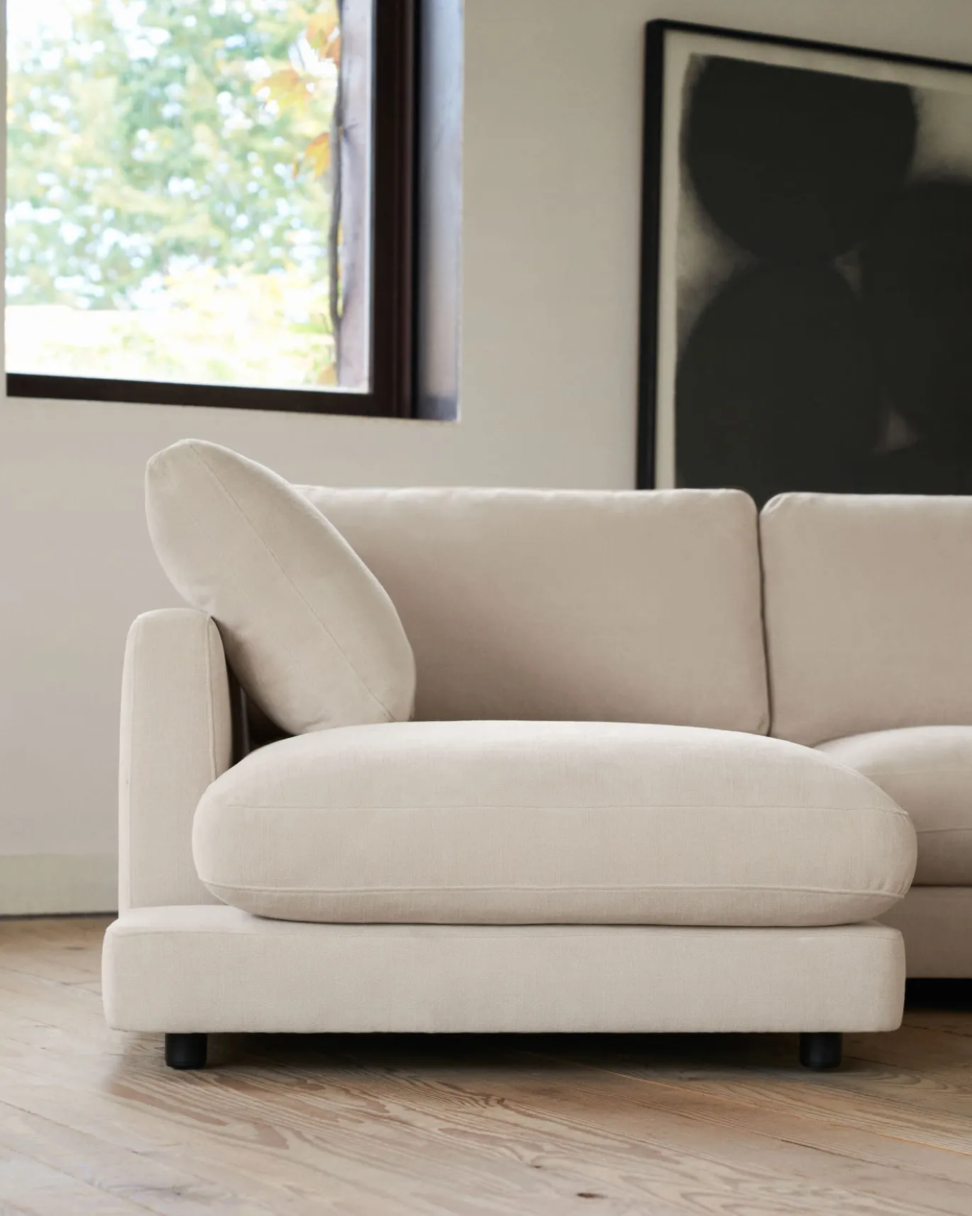 Kave Home 4-zitsbank Gala Chaise Longue Links Beige 300cm