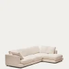 Kave Home 4-zitsbank Gala Chaise Longue Rechts Beige 300cm
