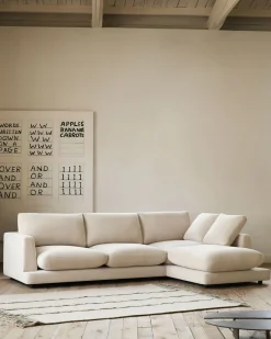 Kave Home 4-zitsbank Gala Chaise Longue Rechts Beige 300cm
