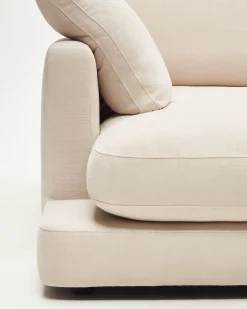 Kave Home 3-zitsbank Gala Dubbele Chaise Longue Beige 210cm