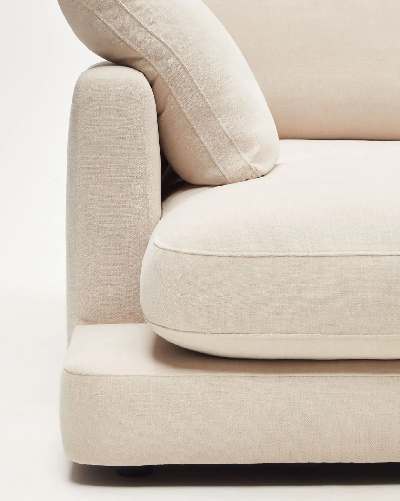 Kave Home 3-zitsbank Gala Dubbele Chaise Longue Beige 210cm