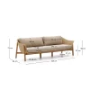 Kave Home 3-zitsbank Galea Teakhout en Rotan 223cm