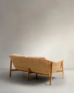Kave Home 2-zitsbank Galea Teakhout en Rotan 170,5cm