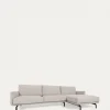 Kave Home 3-zitsbank Galene Beige Rechts Chaise Longue 254cm