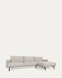 Kave Home 3-zitsbank Galene Beige Rechts Chaise Longue 254cm