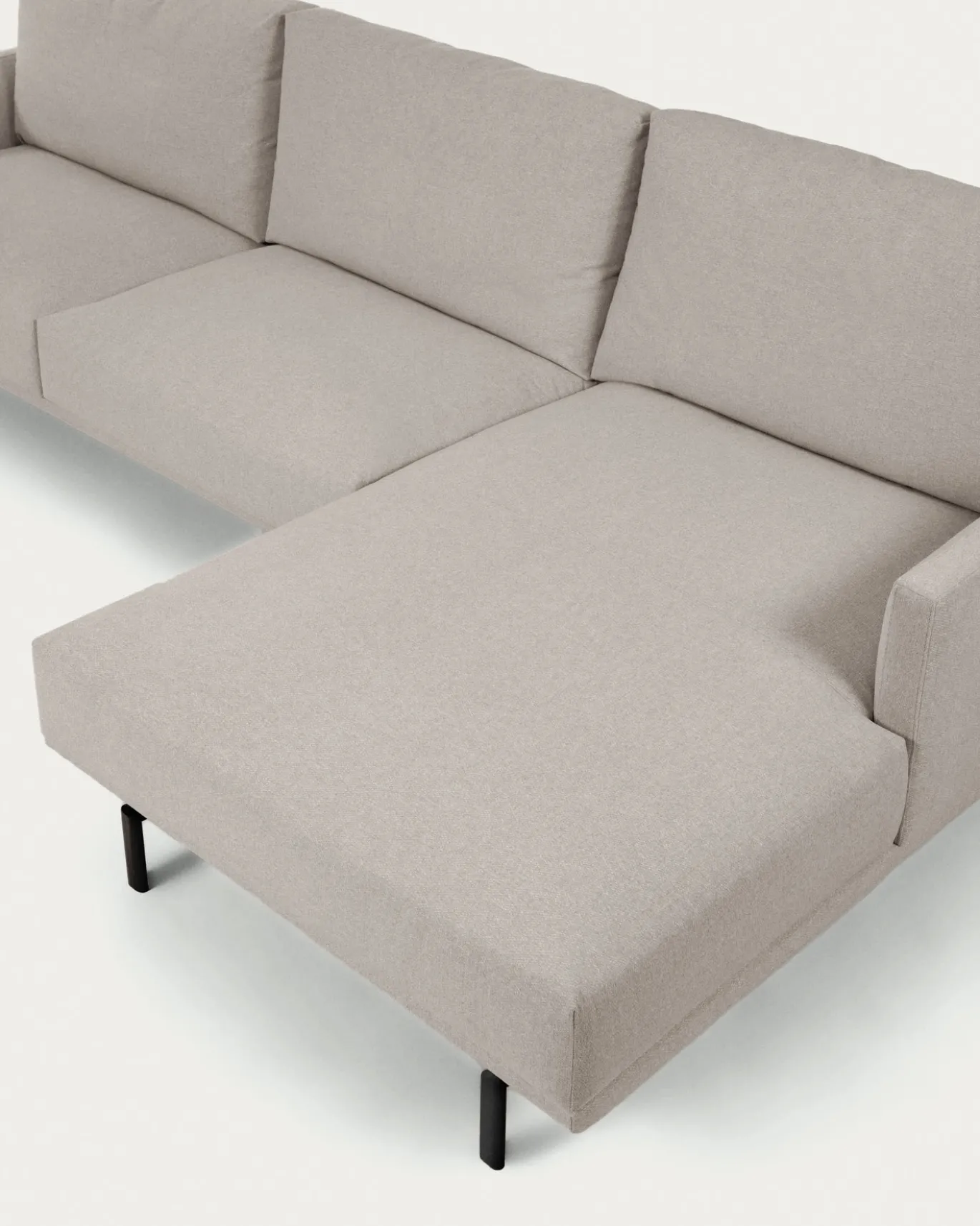 Kave Home 3-zitsbank Galene Beige Rechts Chaise Longue 254cm
