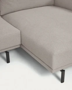 Kave Home 3-zitsbank Galene Beige Rechts Chaise Longue 254cm