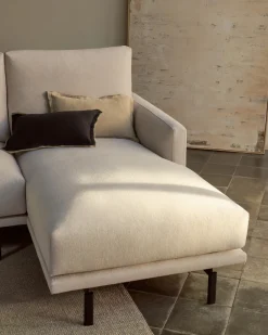 Kave Home 3-zitsbank Galene Beige Rechts Chaise Longue 254cm