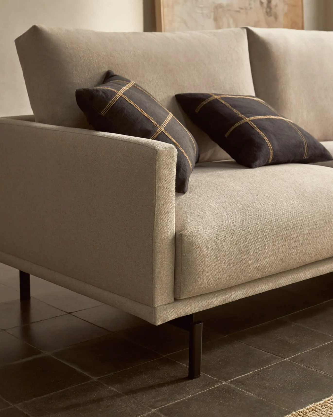 Kave Home 3-zitsbank Galene Beige 214cm