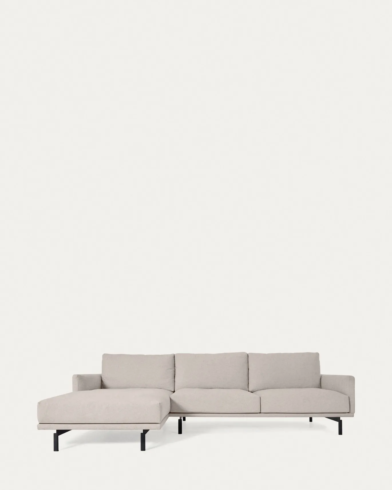 Kave Home 3-zitsbank Galene Beige Links Chaise Longue 254cm