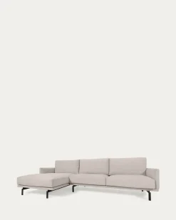 Kave Home 3-zitsbank Galene Beige Links Chaise Longue 254cm