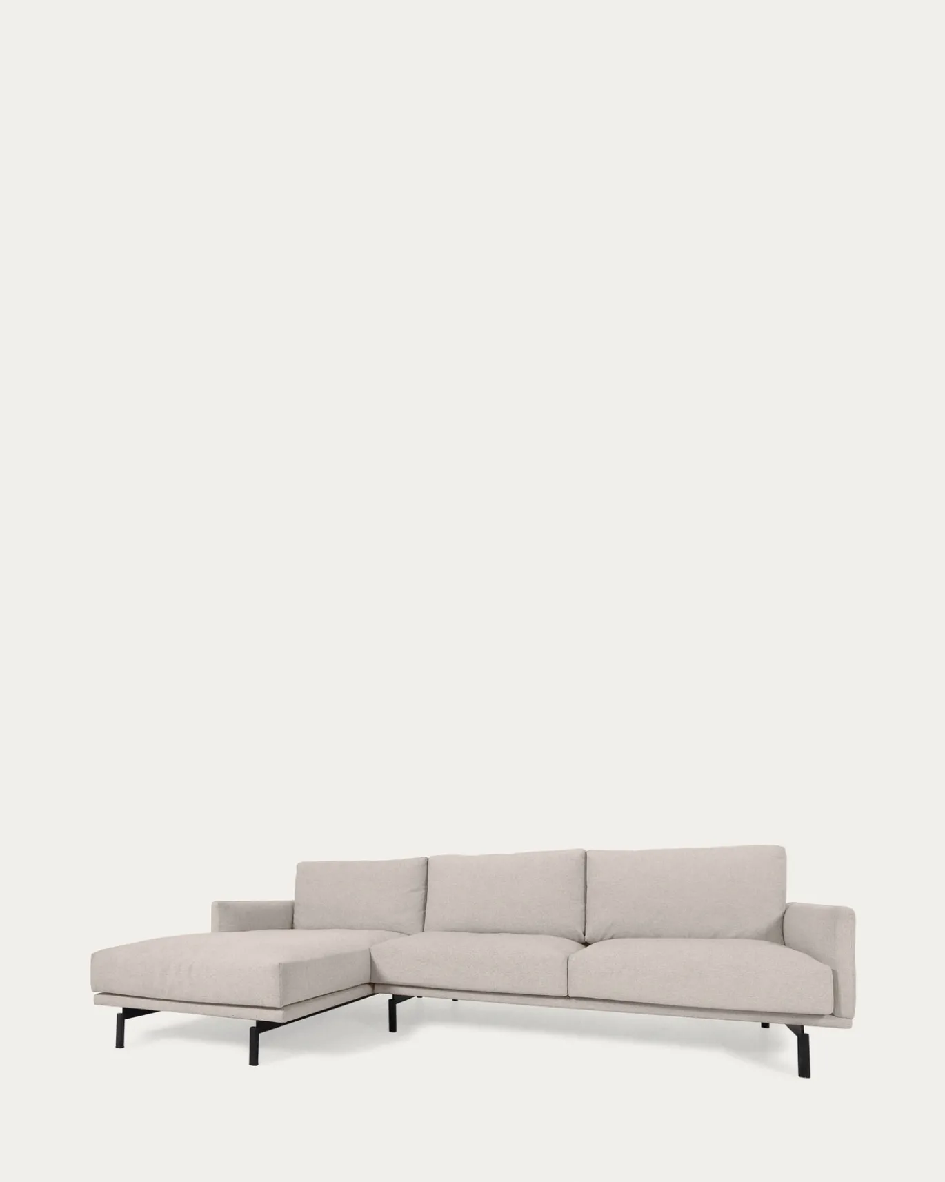 Kave Home 3-zitsbank Galene Beige Links Chaise Longue 254cm