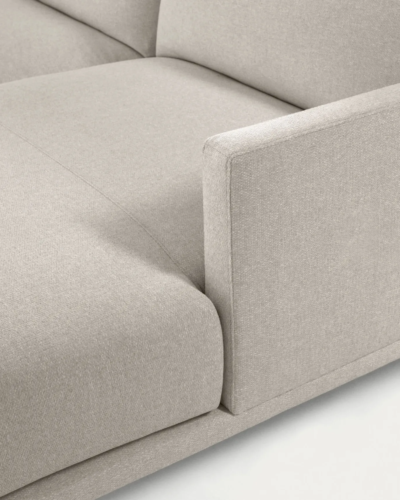 Kave Home 4-zitsbank Galene Beige Rechts Chaise Longue 314cm