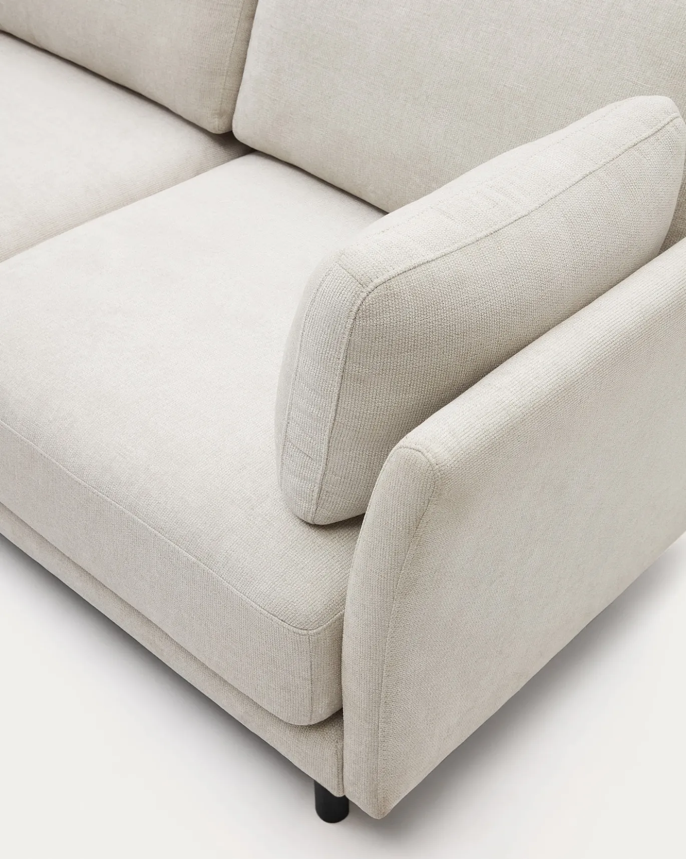 Kave Home 2-zits Bank Gilma Parel Chenille Zwart 170cm