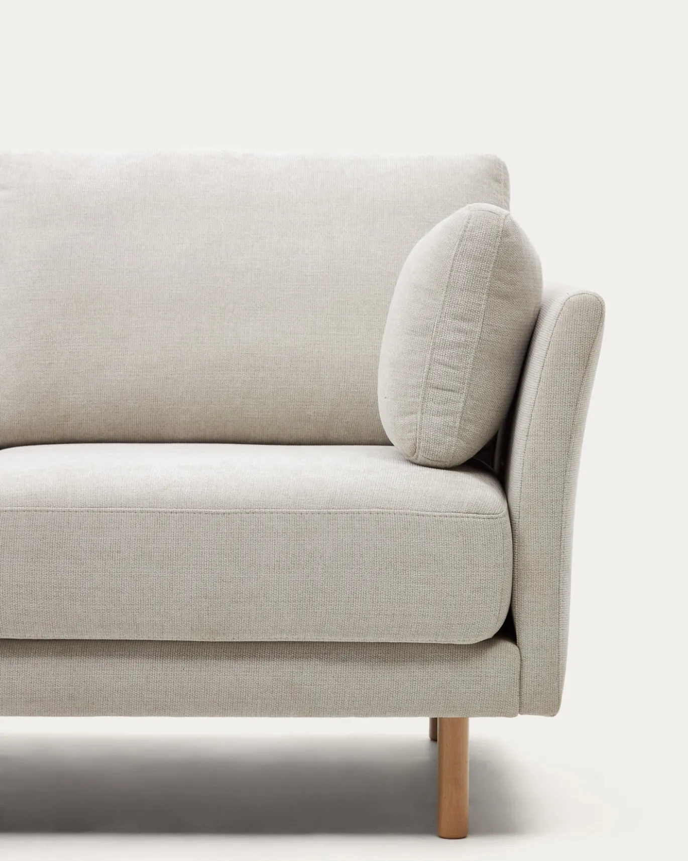Kave Home 3-zitsbank Gilma Parel Chenille Links/rechts Chaise Longue Naturel 261cm