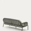 Kave Home 3-zitsbank Joncols Grijs Outdoor Aluminium Groen 225cm