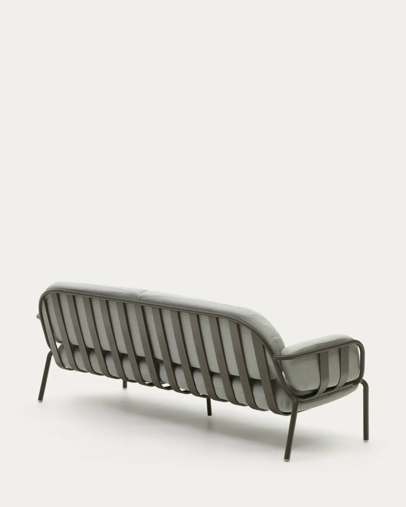 Kave Home 3-zitsbank Joncols Grijs Outdoor Aluminium Groen 225cm