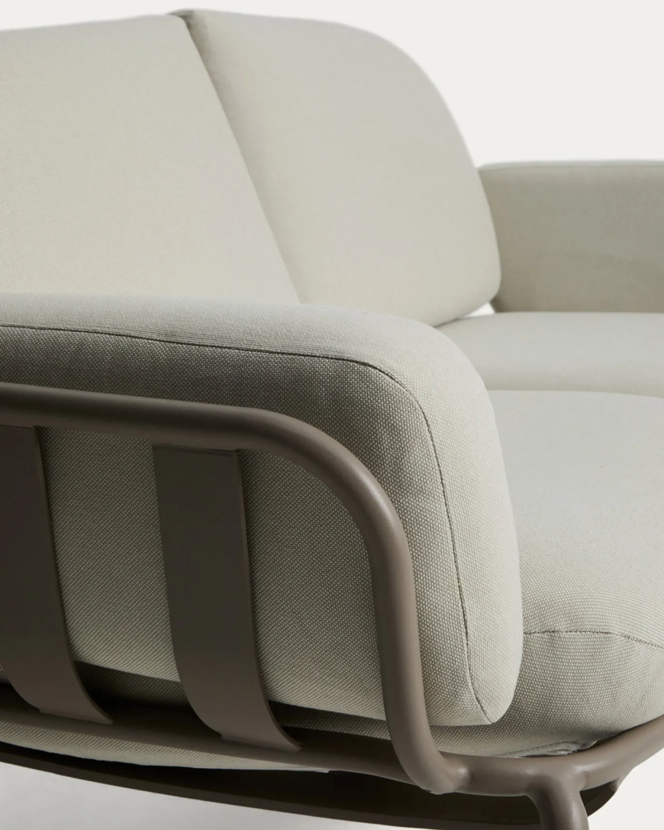 Kave Home 2-Zitsbank Joncols Outdoor Aluminium Taupe Beige