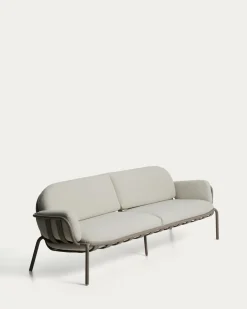 Kave Home 3-Zitsbank Joncols Outdoor Aluminium Taupe Beige