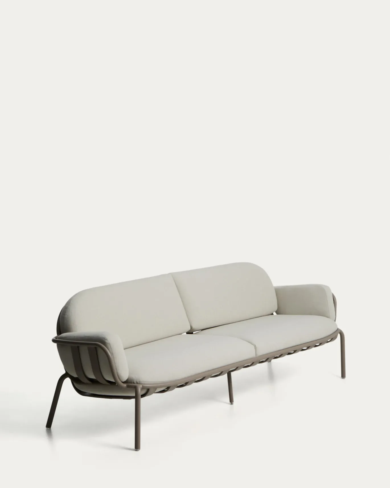 Kave Home 3-Zitsbank Joncols Outdoor Aluminium Taupe Beige