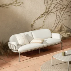 Kave Home 3-Zitsbank Joncols Outdoor Aluminium Taupe Beige