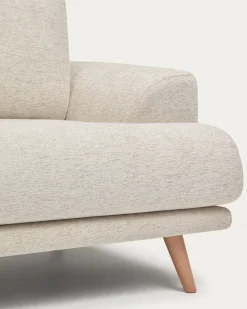Kave Home 2-zitsbank Karin Wit Massief Beukenhout 210cm