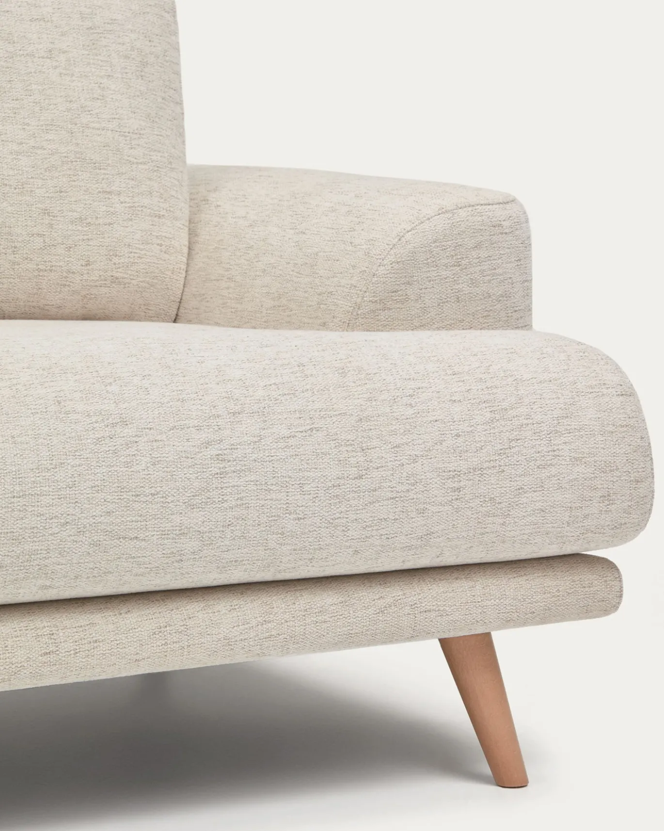Kave Home 2-zitsbank Karin Wit Massief Beukenhout 210cm