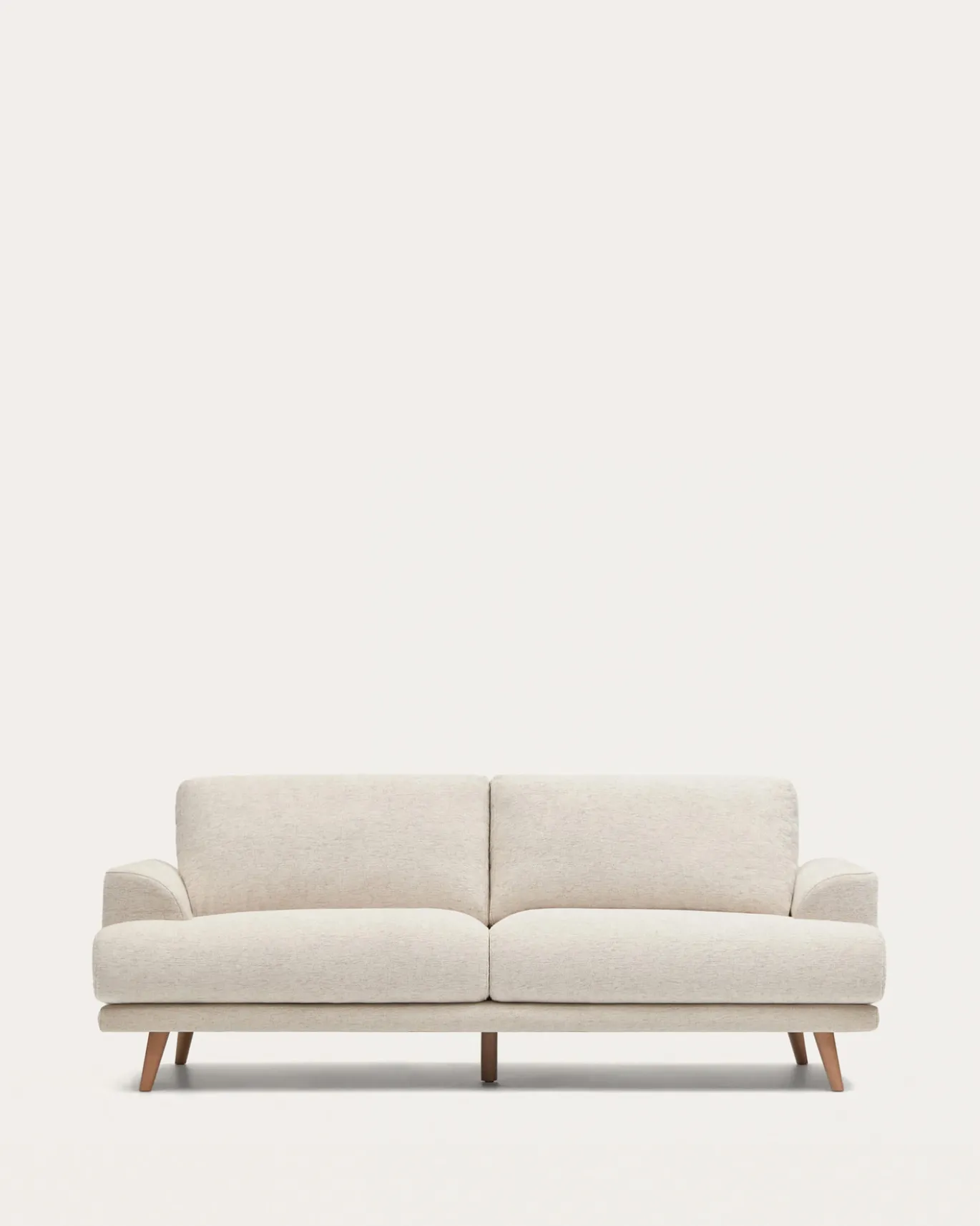 Kave Home 2-zitsbank Karin Wit Massief Beukenhout 210cm