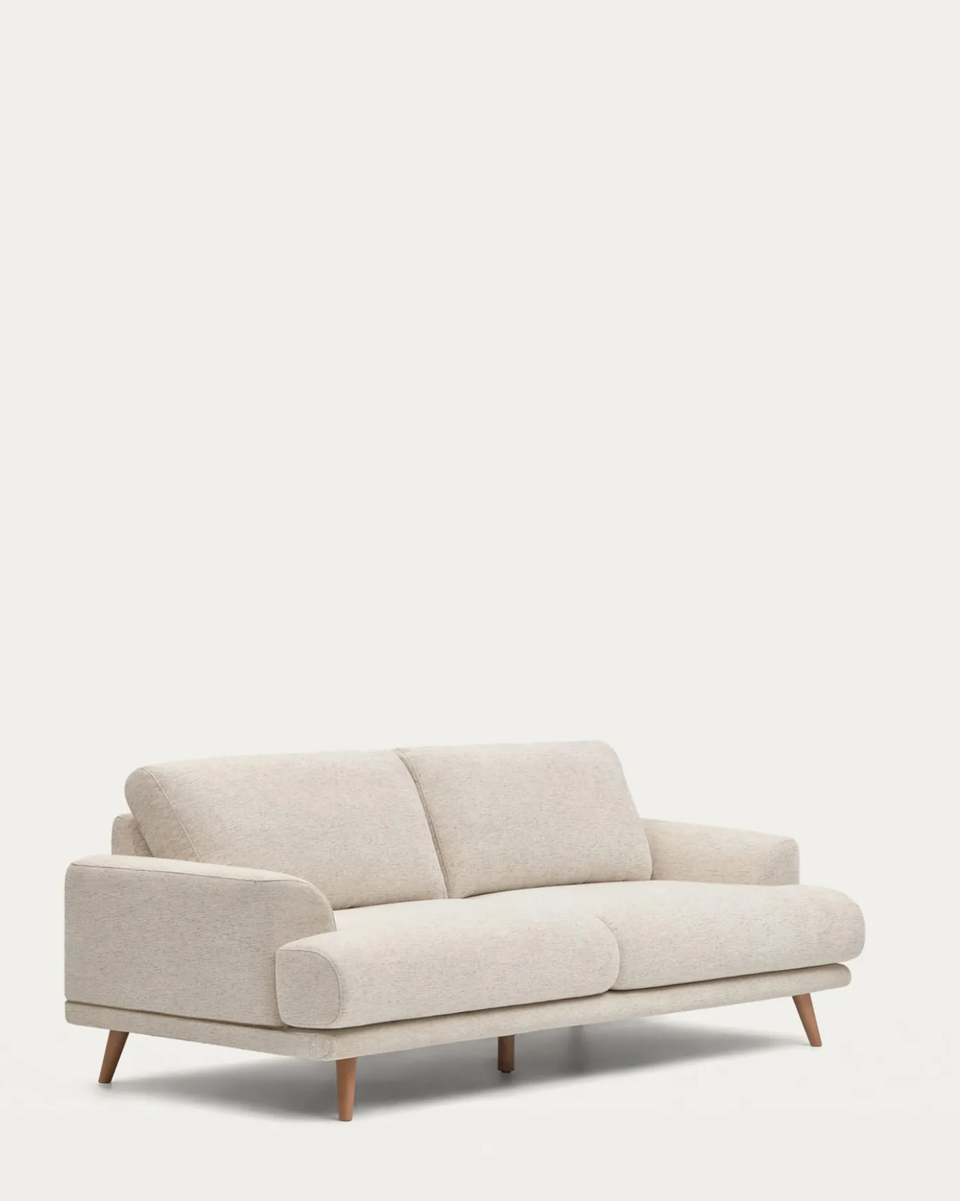 Kave Home 3-zitsbank Karin Wit Massief Beukenhout 231cm